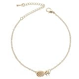 Hosaire Bracelet Alloy Link Chain Pineapple Cuff Bracelet Elegant Cute Simple Tennis Link Golden