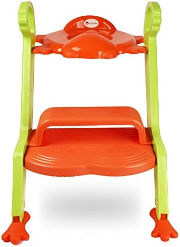 ToddlerMate Step UP Potty Seat - Safe &amp; Comfortable Design - Orange &amp; Green