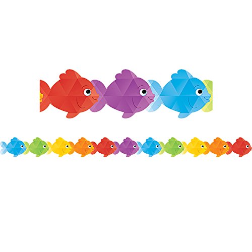 Teacher Created Resources Colorful Fish Die-Cut Border Trim