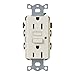 Lutron CAR-15-GFTR-LA Claro 15-Amp Tamper Resistant GFCI Receptacle, Light Almond