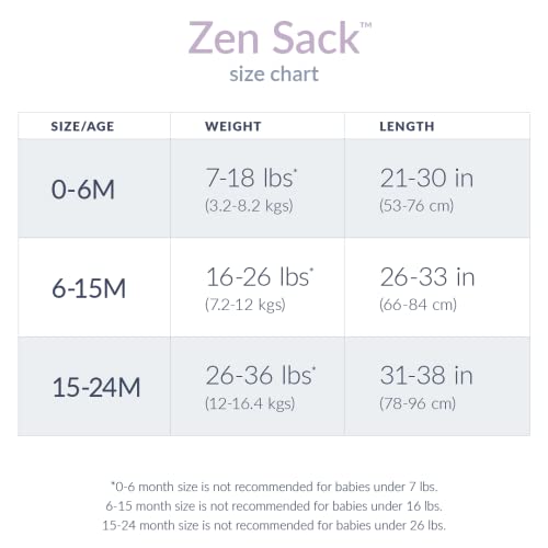 Nested Bean Zen Sack Gently Weighted Sleep Sacks Baby 615 Months