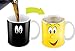 Cortunex Color Changing Coffee Mug - 11 Ounce Heat Sensitive Mug for Cartoon Lovers with A Funny Yellow Smiley Face - Unique Heat Changing Mug - Ceramic Coffee Tea Cup with Fun Gift Box