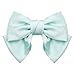 Black and White Satin Bows with Long Tail Alligator Hair Clips, Hair Ribbon Accessories for Women and Girls, Birthday Gift 2 Pack