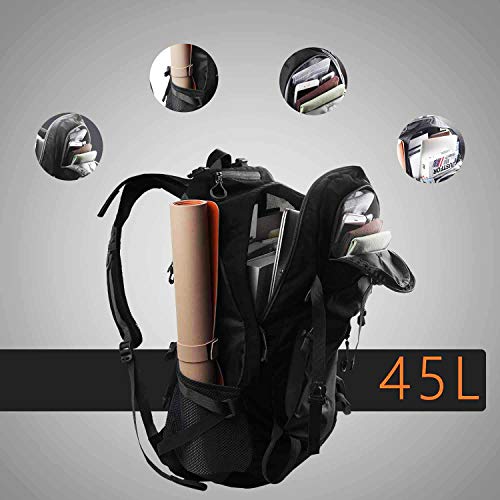 SoarOwl Hiking Backpack 45L -Travel & Hiking Camping Backpack with Waterproof Rain Cover Outdoor Backpacking Daypack for Men and Women - Thumbnail 5
