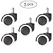 Wheels for Ergonomic Office Chair Lumbar Support Mesh Chair Computer Desk Task Chair with Armrests,Bright Black