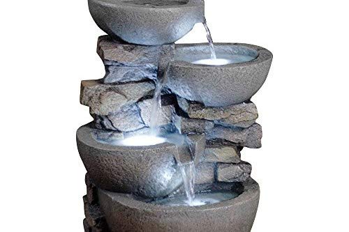 Jeco FCL059 Modern Bowls Fountain with Led Lights - Thumbnail 3