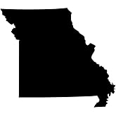 Missouri Show Me State Pride Decal Sticker - Black 5" Vinyl Decal for Cars, Laptops