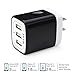 Wall Charger Plug, AILKIN USB Plug Wall, 3MultiPort Home Charger Station Cube Box Charger Outlet Base Brick Block Replacement for iPhone, iPad, and iWatch Charger Plug (Black)
