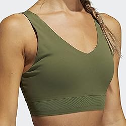 adidas,womens,Cozy Yoga Bra,Wild Pine/Black,X-Large