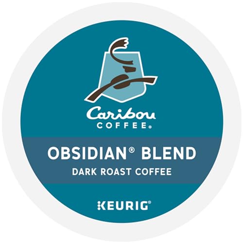 CARIBOU COFFEE OBSIDIAN KEURIG SINGLE-SERVE K-CUP POD, MEDIUM ROAST COFFEE 24 CT