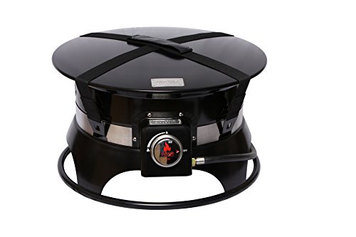Outland Firebowl 870 Premium Portable Propane Gas Fire Pit with Cover & Carry Kit, 19-Inch Diameter 58,000 BTU