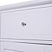 Giantex Storage Floor Cabinet with Drawer and Single Shutter Door for Living Room, Bedroom and Bathroom Organizer Cupboard Shelf, White