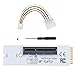 EXPLOMOS M.2 Key M NGFF to PCI-E 4X Adapter Card, 4 PIN Power Cable (2 Pack)
