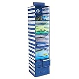 mDesign Fabric Hanging Closet Storage Organizer