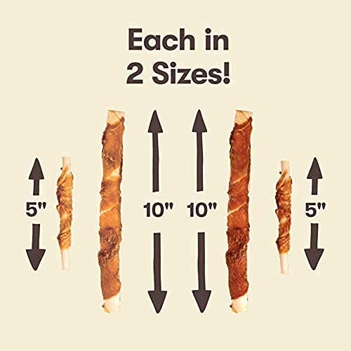 PET ‘N SHAPE DUCK ‘N HIDE TWIST – DUCK WRAPPED RAWHIDE NATURAL DOG TREATS, LARGE, 6 COUNT