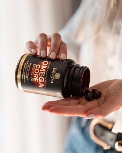Omega Core Ômega 3 + Astaxantina + CoQ10 Essential Nutrition 60 Cápsulas