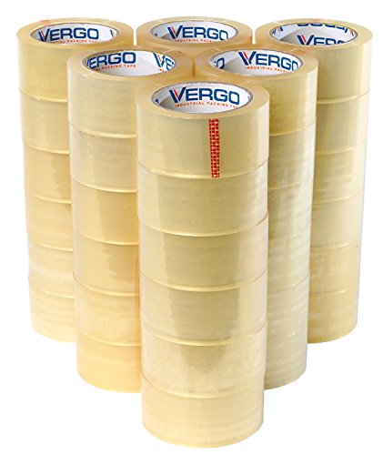 Vergo Industrial Heavy Duty Clear Packing Tape 2.7mil for Moving Packaging Shipping and Office (36 PACK)