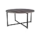 Household Essentials Grey Top Black Frame Ashwood Round Coffee Table primary
