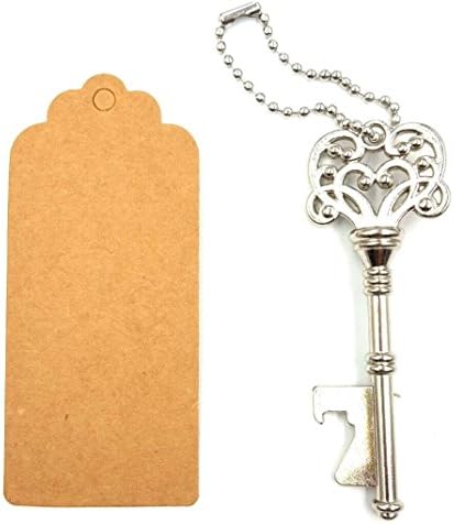 Happy wedding Sliver Portable Skeleton Key Bottle Opener Favors for Wedding Decoration In Wonderland