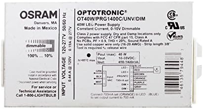 Sylvania 79448 - OT40W/PRG1400C/UNV/DIM 40W Programmable Compact Constant Current Dimmable LED Driver