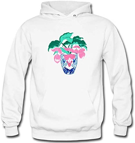 Men's A Pioneer Medinilla Magnifica Hooded Sweatshirt Funny Printed Pullover Hoodies Classic Long Sleeve T Shirt Tops