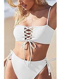 Conjunto de bikini de 2 piezas con correa de espagueti para dama