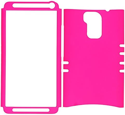 HTC One Max Case, (Rocker Series Kool Kase) Rubberized Fluorescent Hot Pink