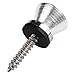 Pakala66 Metal Strap Buttons End Pins with Mounting Screws for Electric Acoustic Guitar, Bass, Ukulele (Silver-10 Pack)