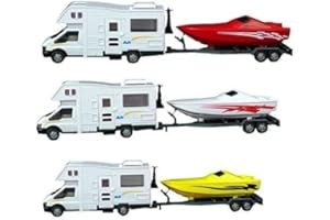 Toyland® 35cm Motorhome & Speedboat with Trailer Model Toy