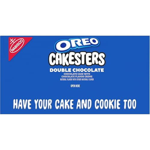 OREO CAKESTERS DOUBLE CHOCOLATE SOFT SNACK CAKES, 5-2.02 OZ SNACK PACKS