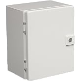 Rittal 8018126 Light Grey 16 Gauge Steel Sheet JB Hinge Cover Junction Box, 13-25/32" Width x 15-3/4" Height x 7-7/8" Depth
