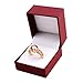 Swarovski Clear Crystal Ruby Personalized Fashion Rings for Women -Rose Gold