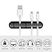 Cable Clips, Desktop Cable Management Cord Organizer, Adhesive Desk Wire Holders for Organizing USB Power Cords Charging Cables for Car Home Office (5, 5, 3, 3 Slots) Black 4 Packs