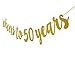 FECEDY Glittery Gold Cheers to 50 Years Banner for 50th Birthday Decorations