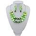 Bocar 2 Layer Statement Choker Shell Necklace and Earring Set for Women Gift