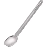 ATiAPCamping Spoon Long Handle Spoon, Titanium 8.85" Long Handle Spoon with Polished Bowl End, Flatware for Outdoor Camping Picnic Backpacking