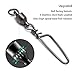 Dr.Fish Ball Bearing Swivels with Snap, Snap Swivels Fishing Tackle Stainless Saltwater & Freshwater Coast Lock Fishing Clips Terminal Tackle Line Lure Leader Connector Accesories