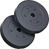 ScSPORTS® Hantelscheiben – 10/15/20/30/40 kg Set, 30/31mm Bohrung, Kunststoff, Schwarz – Hantelscheiben-Set, Gewichtsscheiben, Hantelgewichte, Fitness Scheiben, Gewichte für Hantel