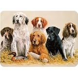 Dogs Medium Glass Worktop Protector 40X30Cm