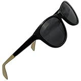 Women's Designer Polarized Sunglasses from Eye Love, 100% UV Blocking, Lightweight, Durable (Black, Gray)