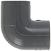 GF Piping Systems PVC Pipe Fitting, 90 Degree Elbow, Schedule 80, Gray, 1-1/2