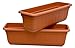 Matri Gina - 18 Inch Premium High-Density Plastic Rectangular Planter & Flower Window Planter Box - Lightweight Indoor Outdoor Plant Pots with Drainage - Set of 2 Units - Sand Color