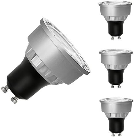 [Pack of 4]SHKNH MR16 Led Light Bulb, GU10 Base SpotLight, 5W, 50-60W Halogen Lamp Equivalent, 45°Beam Angle, Aluminum Reflector, CRI>80, 500Lm, Recessed Light, Track Lighting(Daylight White)