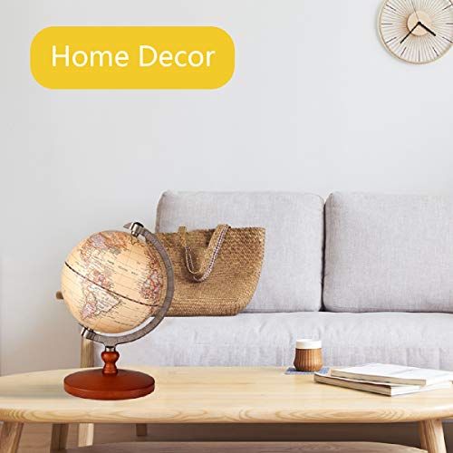 FUN GLOBE 2 in 1 LED World Globe Desktop Decoration Geographic Interactive Earth Globes for Kids & Adults for Educational Toys/Office Supplies/Indoor Decorations/Holiday Gift (Retro, 5 Inches) - Thumbnail 5