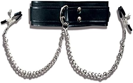 Sexy Fetish collar with clamps