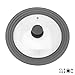 Cleverona Clever Lid, Universal Pot and Pan Lid, Medium fits 7, 8 and 8.5 inch Pans, Dark Grey