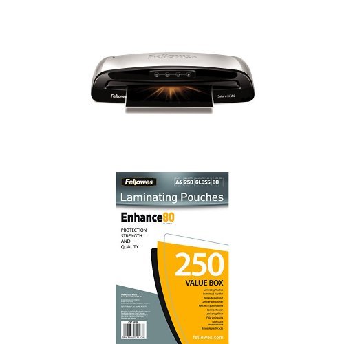 Fellowes Saturn 3i A4 Instaheat Personal Laminator Bundle