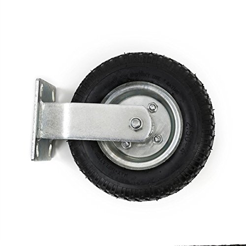 4Pcs 8" Pneumatic Air Tire Wheel 2 Rigid + 2 Swivel HD Farm Cart Caster Large