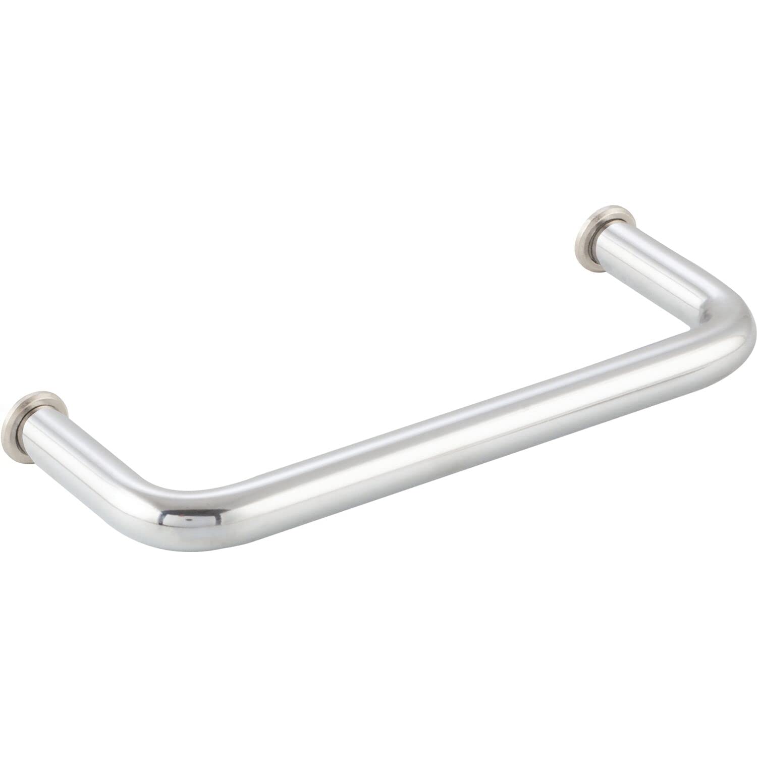 GRIMME Astove-S LA Handle 120 mm with Support Discs Thread M5 Furniture Handle Width 135 mm Polished Chrome-Plated Steel