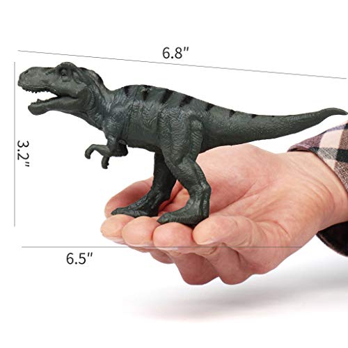 Pupu Pig 7" Dinosaurs Pack of 12 Large Plastic Assorted Dinosaur Figures Plastic Dinosaurs, Jumbo Dinosaurs, Dinosaur Toys For Kids for Dinosaur Themed Party, birthday, Christmas, Halloween, and Easte